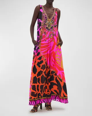 Always Change Your Spots V-Neck Flared Jumpsuit