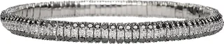 GIOTTO 18k White Gold Black & White Diamond Stretch Bracelet