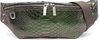 Geo crocodile-effect belt bag