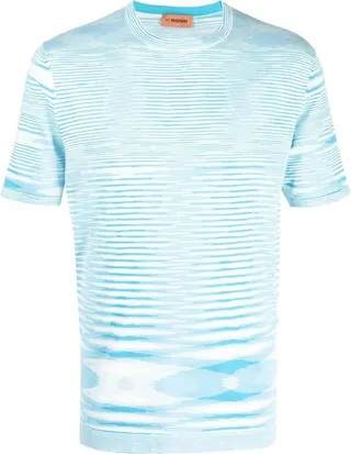 stripe-print short-sleeved T-shirt