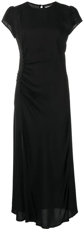 Frasier ruched front-slit dress