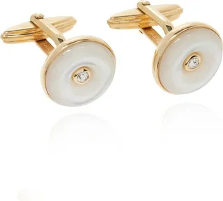 Lanvin Embellished Inset-Stone Cufflinks