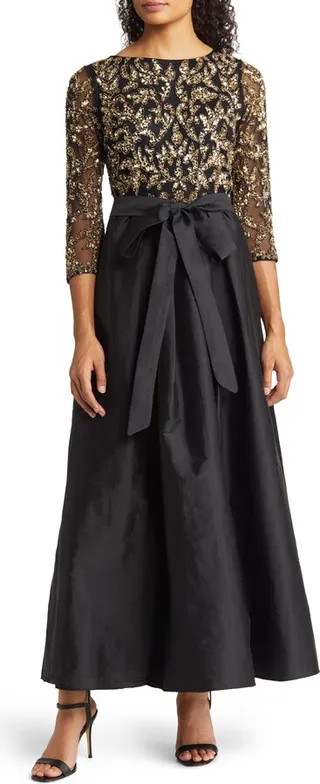 Sequin Bodice Gown