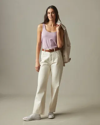 Classic Cotton Scoop Tank - Keepsake Lilac