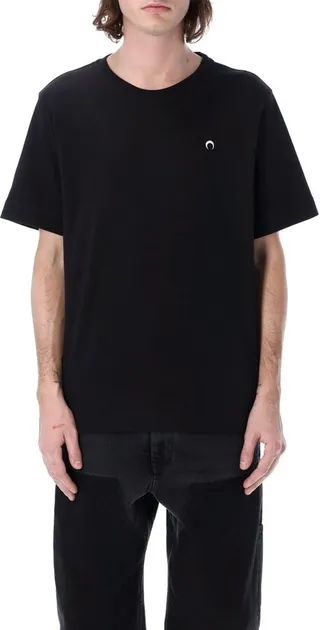 Marine Serre Logo-Embroidered Crewneck T-Shirt