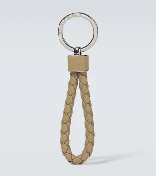 Intreccio leather key chain