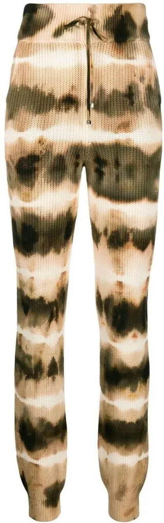 Tie-Dye Rib-Knit Track Pants