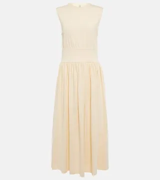 Cotton jersey midi dress