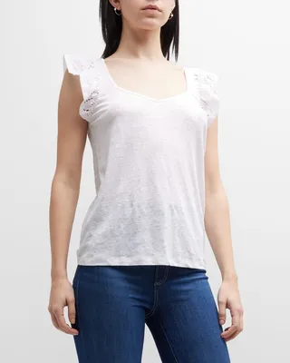 Giulia Flutter-Sleeve Tee