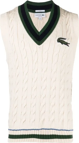 Logo-Patch V-Neck Vest