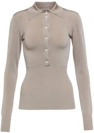 Knit polo shirt