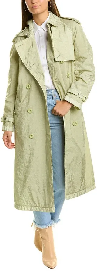 Burberry Garment Dyed Nylon Trench Coat