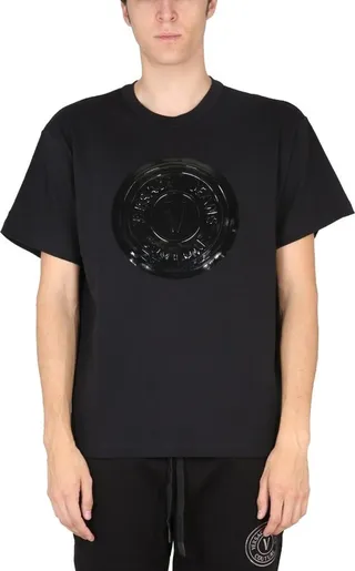Versace Jeans Couture Logo-Embellished Crewneck T-Shirt