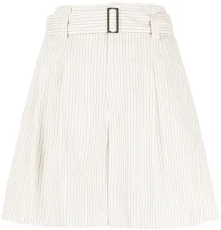 Belted Flared Shorts