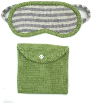 Portolano Cashmere Striped Eyemasks With Pouch