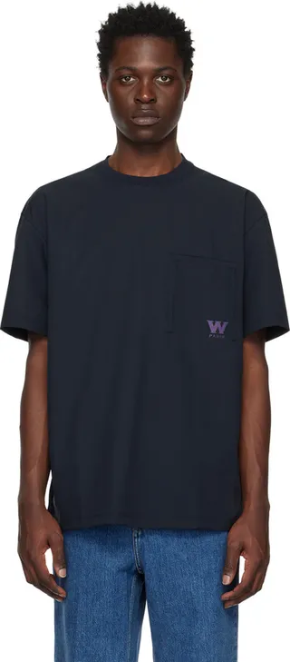 Wooyoungmi Navy Patch Pocket T-Shirt