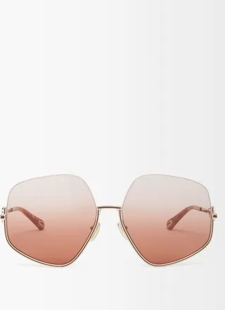 Sofya Pentagonal Metal Sunglasses