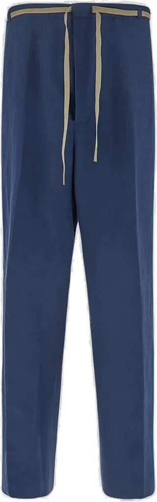 Z Zegna Belted Wasit Wide Leg Trousers