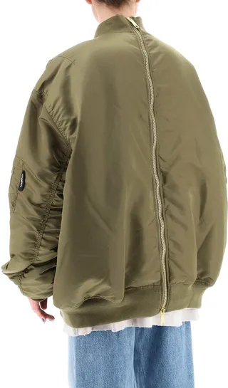 Reversible Bomber Jacket With Double Zipper