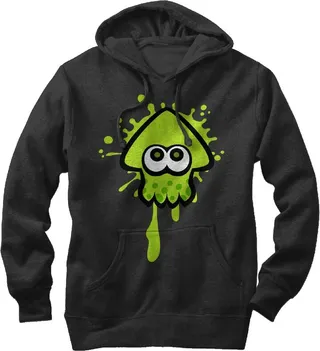 Men's Nintendo Splatoon Inkling Squid Pull Over Hoodie - Black - 2X Large