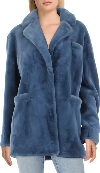 Womens Warm Cold Weather Faux Fur Coat