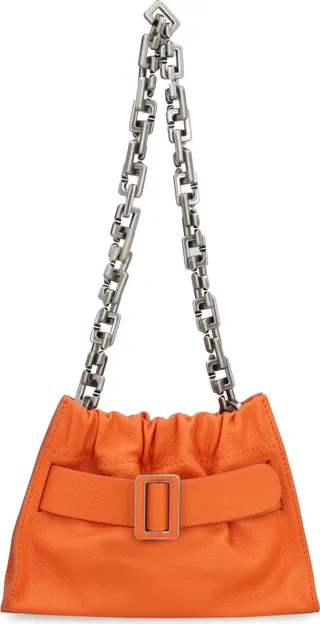 Square Scrunchy Soft Leather Mini Bag