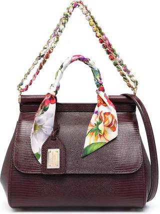 Purple Sicily Leather Cross Body Bag