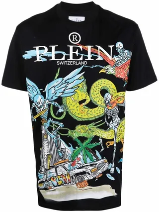 Skeleton Tattoo cotton T-shirt
