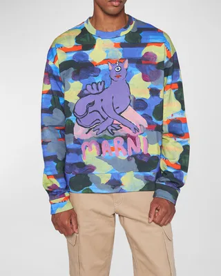 Men's Multicolor Dragon Logo Sweatshirt