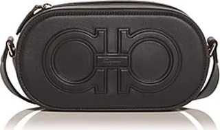 Salvatore Ferragamo Embossed Double Gancini Camera Bag Crossbody