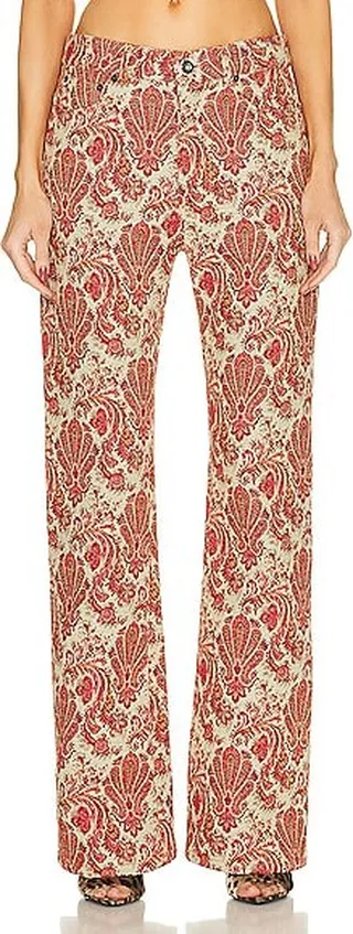 PACO RABANNE Straight Leg Pant in Red