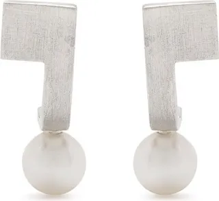 Unfinishing Line curved earrings