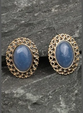 Gold Plated Party Designer Stone Stud For Women