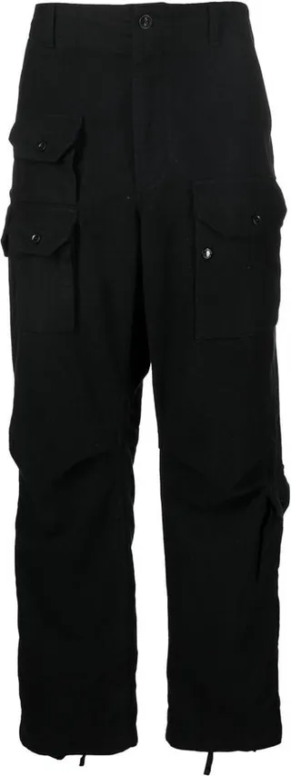 Flight straight-leg cargo trousers