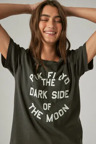 Pink Floyd Word Circle Boyfriend Tee