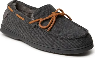 Fireside By Dearfoams Men's Grafton Microwool and Genuine Shearling Moccasin