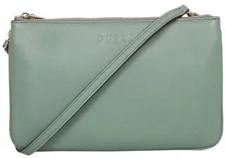 Furla Logo Debossed Top Zip Crossbody Bag