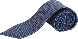 Patterned Blue Silk Tie