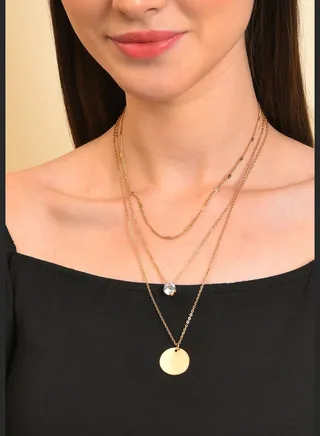 Pack of 3 Gold Plated Designer Pendant