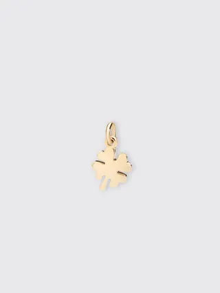 Mini Dodo four-leaf clover pendant in 18 kt yellow gold