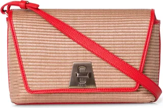 Small Anouk Woven Raffia Crossbody Bag