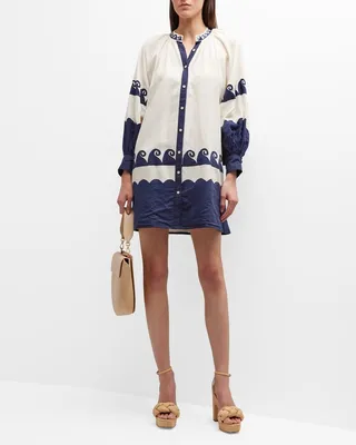 Midnight Waves Augustina Shirtdress