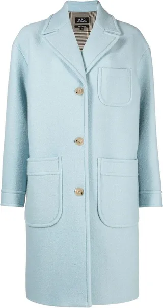Single-Breasted Wool Coat