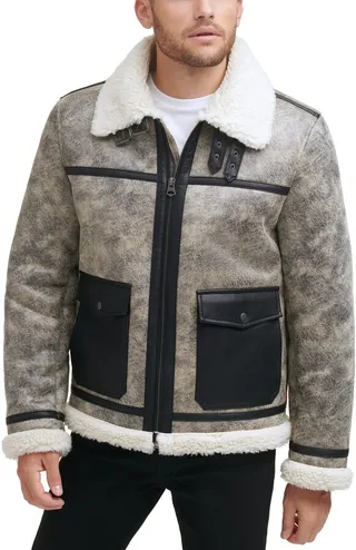 Faux Fur Collar Moto Jacket