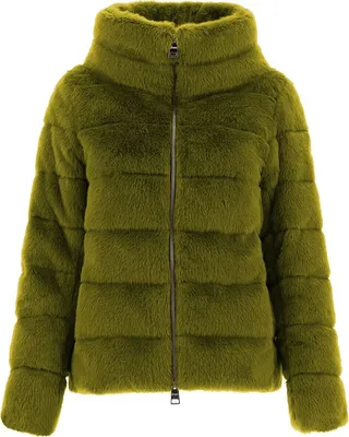 Short Down Jacket In Eco Fur