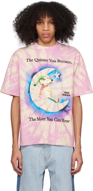 Online Ceramics Pink Mouse On The Moon T-Shirt