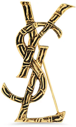 Monogram Crocodile Brooch