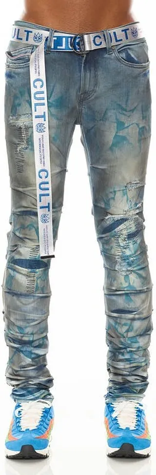 Cult of Individuality Punk Nomad Jeans In Kasso - Blue