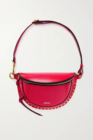 Isabel Marant - Skano Studded Leather Belt Bag - Red