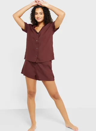 Button Down Shirt & Shorts Set